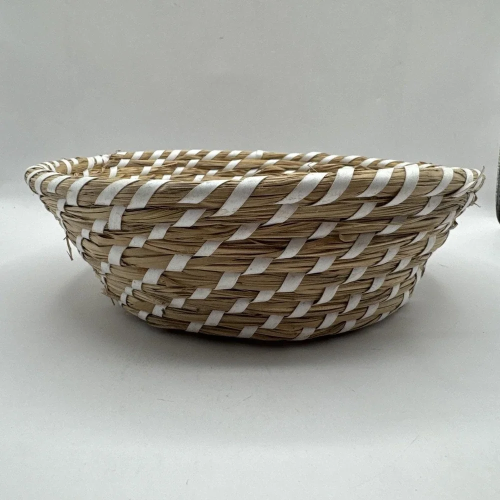 Vintage Hand Woven Grass‎ Straw 9